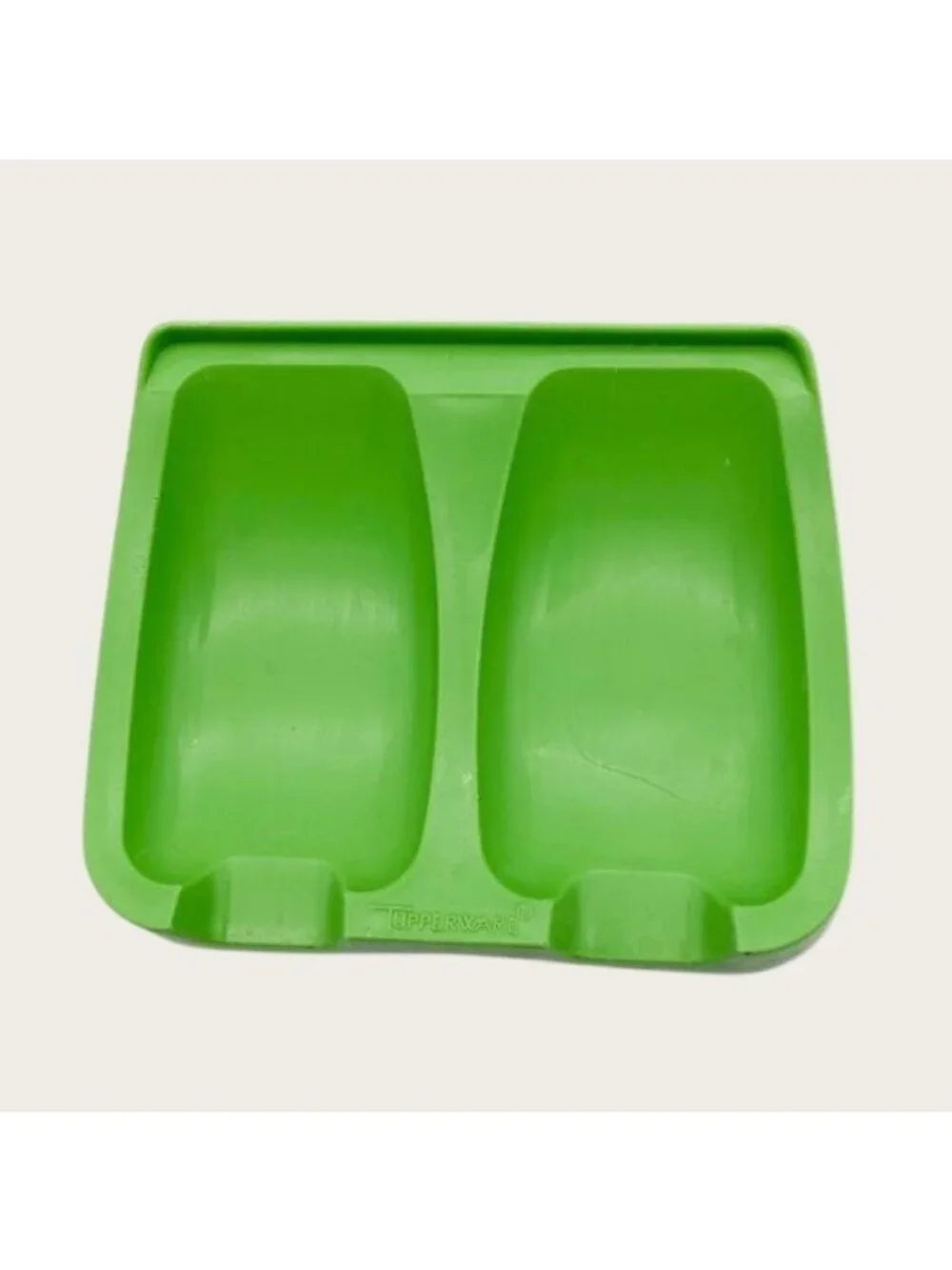 Tupperware Double Spoon Rest Lime Green Vintage Hard to Find Color